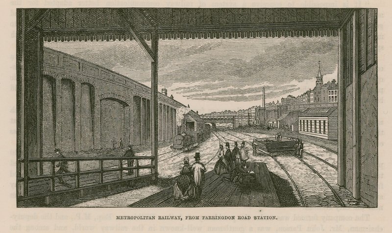 Metropolitan Railway depuis la station Farringdon Road - English School