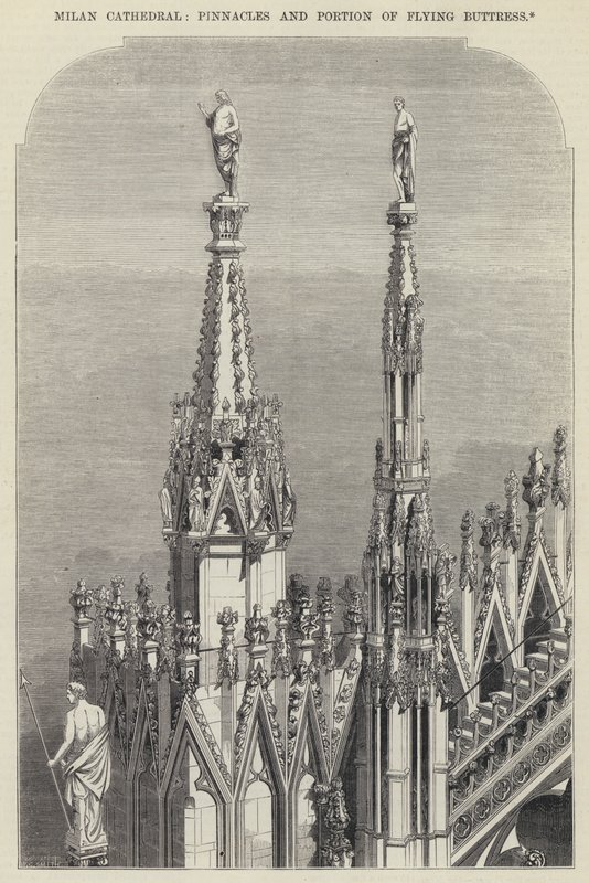 Cathédrale de Milan, Pinacles et Partie de l