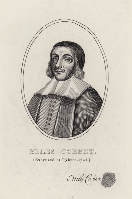 Miles Corbet (gravure) - English School
