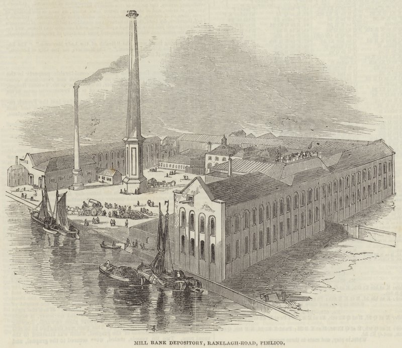 Dépôt de Mill Bank, Ranelagh-Road, Pimlico (gravure) - English School