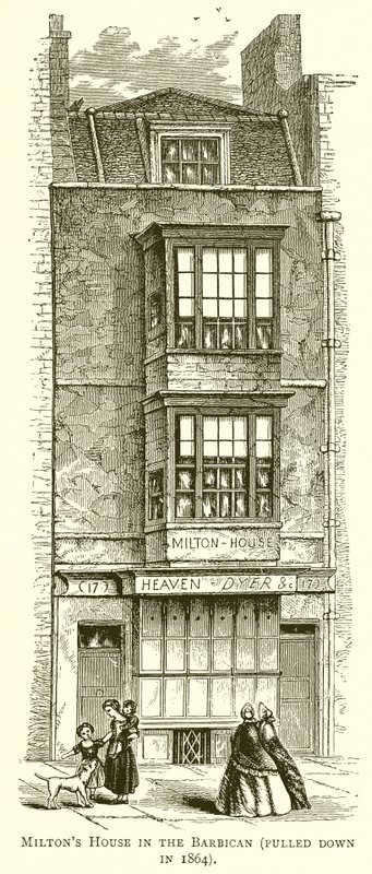 Maison de Milton dans le Barbican (démolie en 1864) - English School