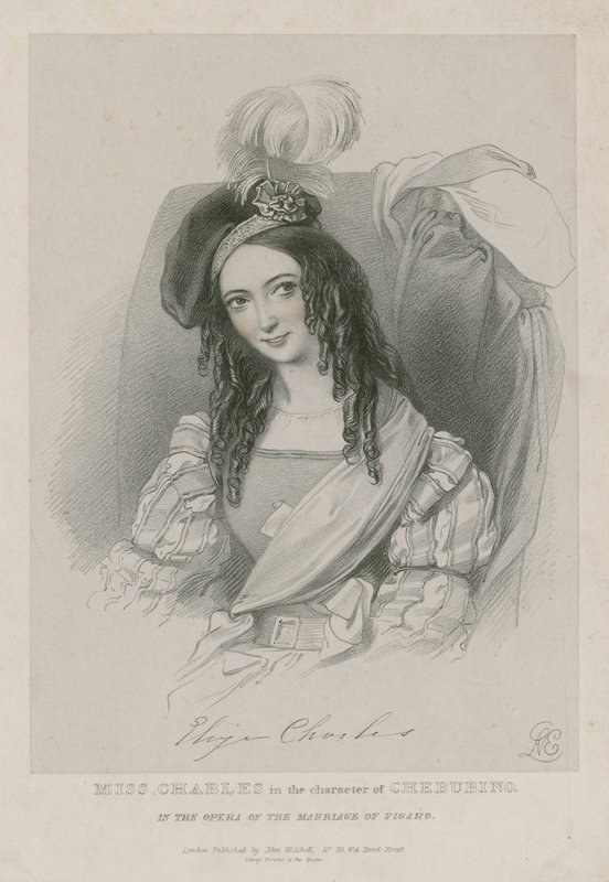 Mlle Charles dans le rôle de Cherubino dans l