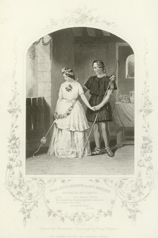 Mlle Jenny Marston et M. F Robinson comme Florizel et Perdita, Le Conte d