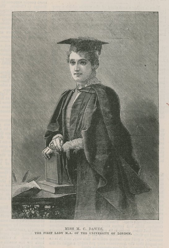 Miss M C Dawes, première femme MA de l