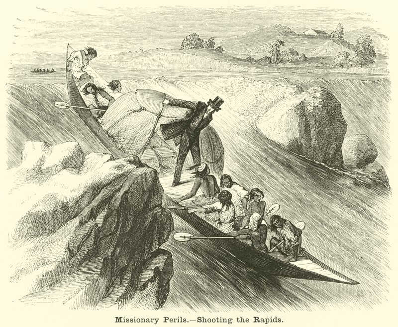Périls missionnaires, descente des rapides - English School