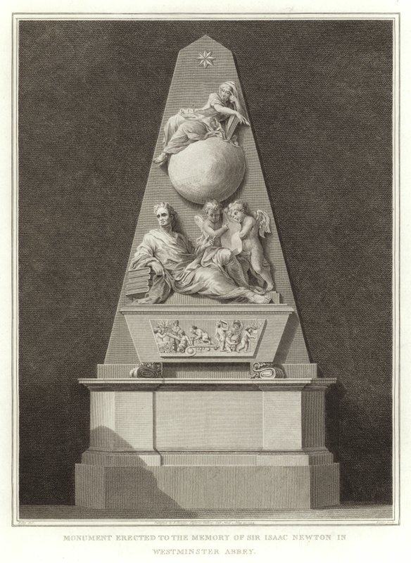 Monument érigé à la mémoire de Sir Isaac Newton à l