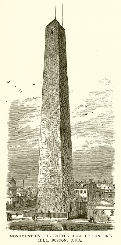 Monument sur le champ de bataille de Bunker Hill, Boston, États-Unis - English School
