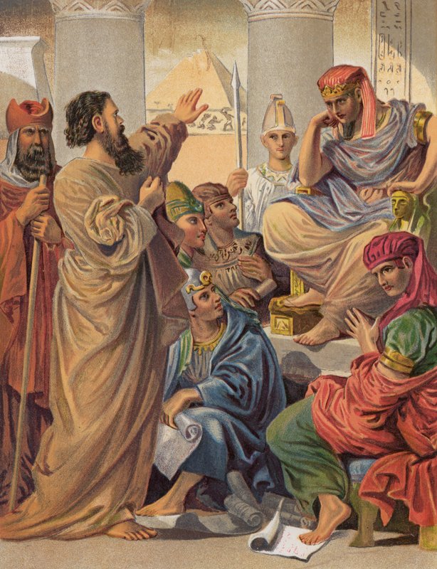 Moïse et Aaron devant Pharaon, Exode, VII - English School