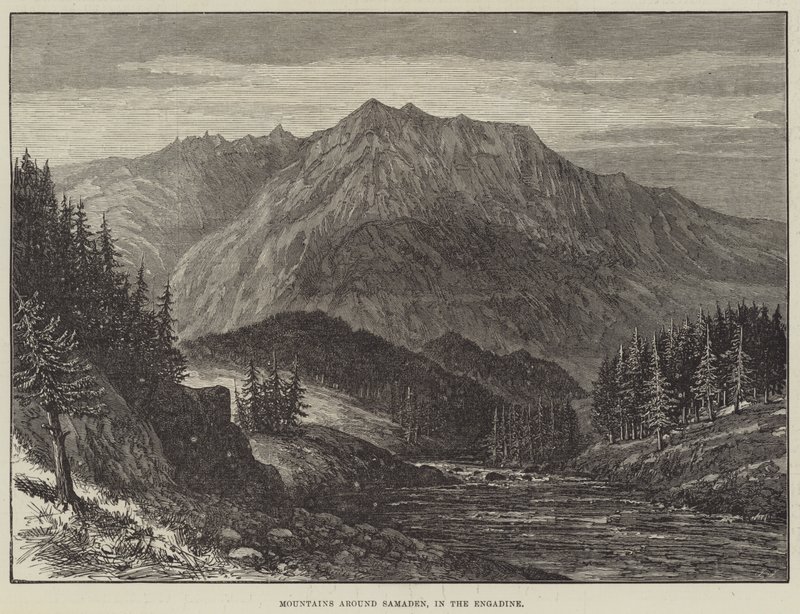 Montagnes autour de Samaden, dans l