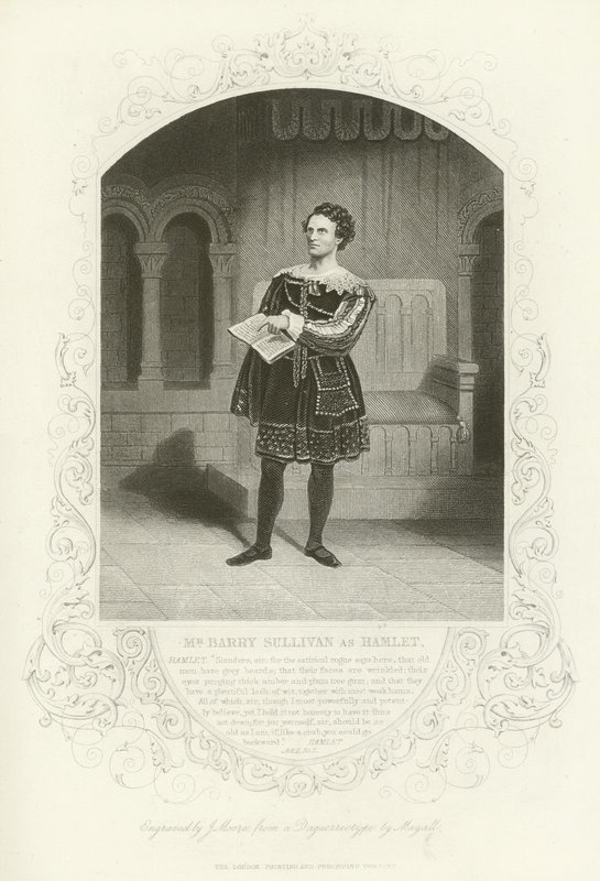 M. Barry Sullivan comme Hamlet, Acte II, scène ii - English School