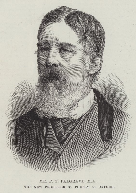 M. F T Palgrave, MA, le nouveau professeur de poésie à Oxford (gravure) - English School