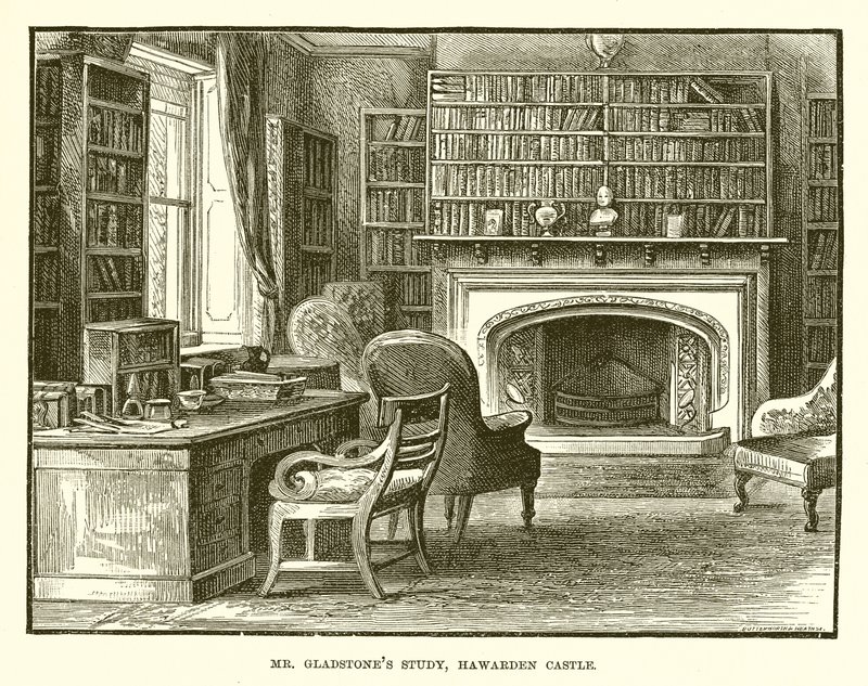 Bureau de M. Gladstone, Château de Hawarden - English School