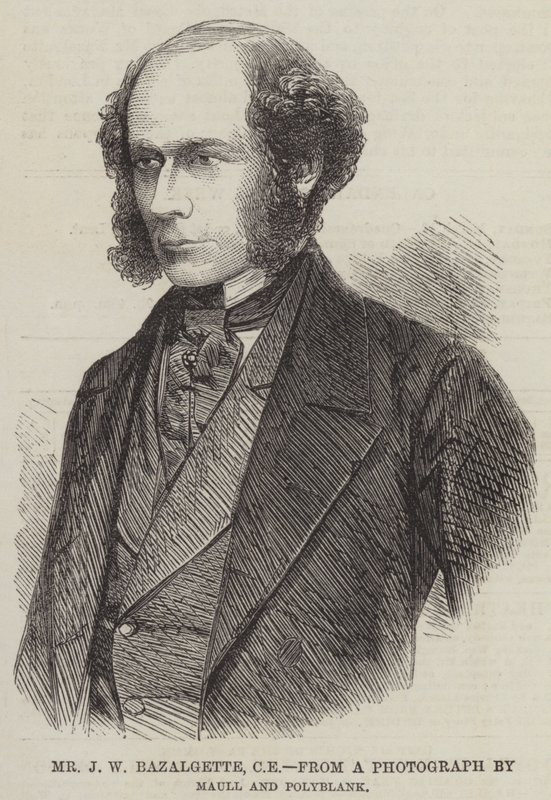 M. J W Bazalgette, CE (gravure) - English School