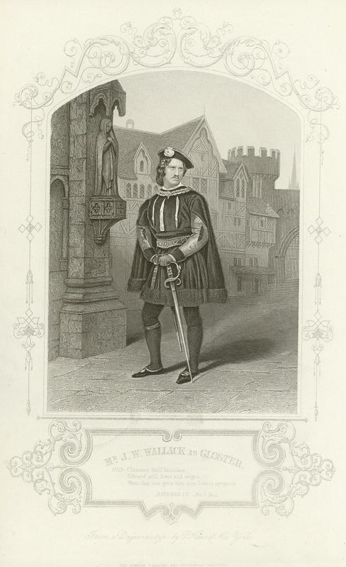 M. J W Wallack comme Gloster, Richard III, Acte I, scène I - English School