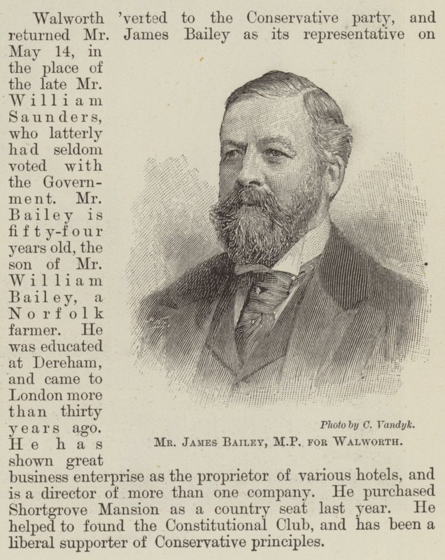 M. James Bailey, député de Walworth (gravure) - English School