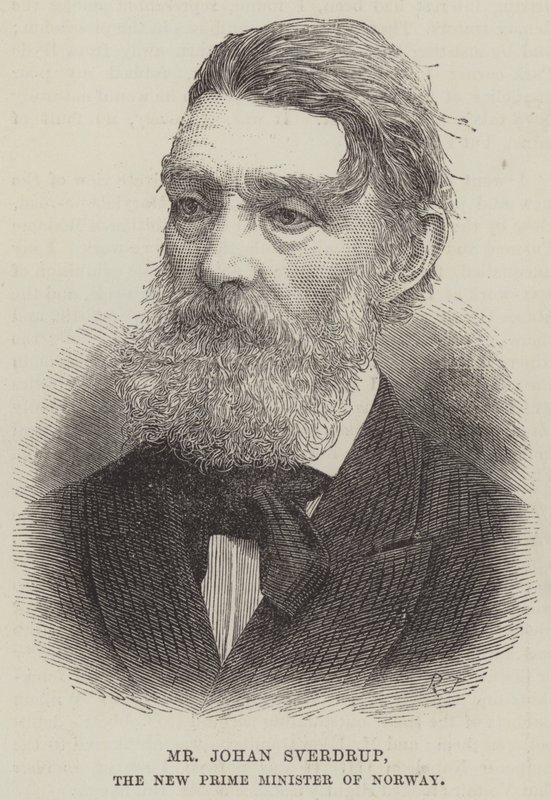 M. Johan Sverdrup, le nouveau Premier ministre de Norvège (gravure) - English School