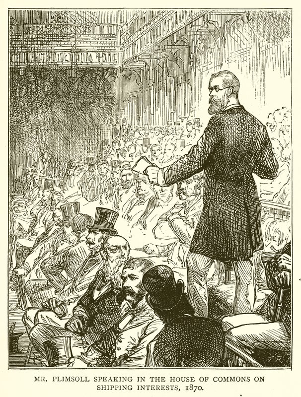 M. Plimsoll parlant à la Chambre des communes sur les intérêts maritimes, 1870 - English School