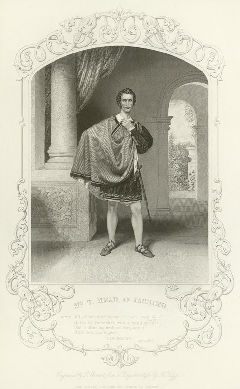 M. T Mead comme Iachimo, Cymbeline, Acte I, scène VII - English School