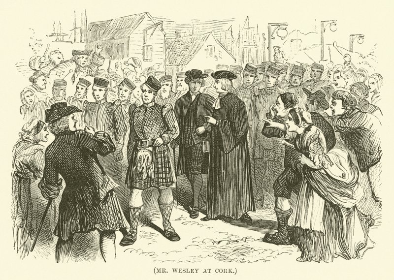 M. Wesley à Cork (gravure) - English School