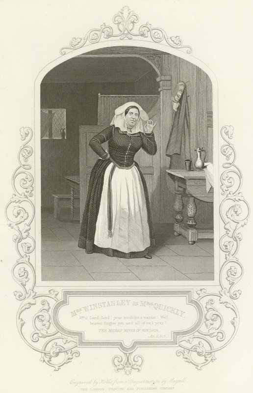 Mme Winstanley en Mme Quickly, Les Joyeuses Commères de Windsor, Acte II, scène ii - English School