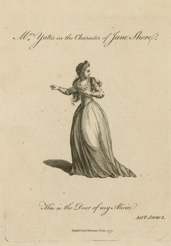 Mme Yates dans le rôle de Jane Shore - English School