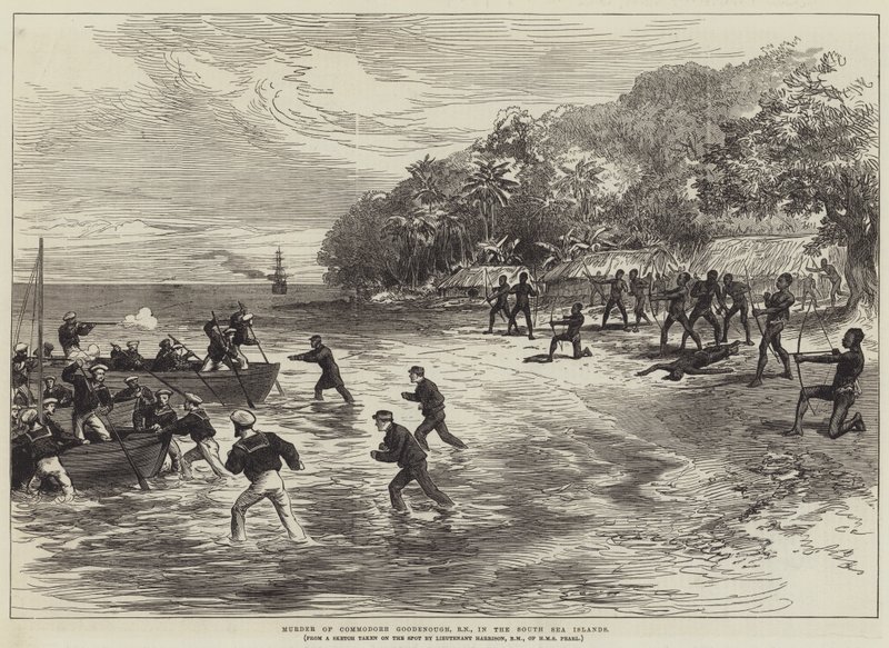 Meurtre du commodore Goodenough, RN, dans les îles de la mer du Sud - English School