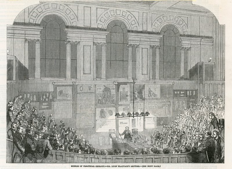 Musée de Géologie Pratique - conférence du Dr Lyon Playfair - English School