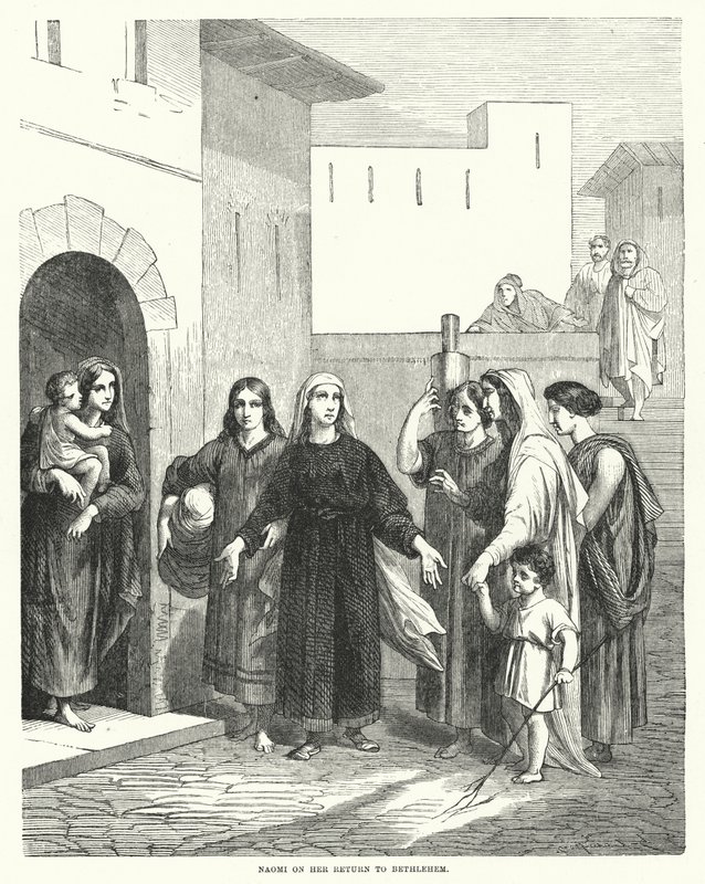 Naomi de retour à Bethléem (gravure) - English School