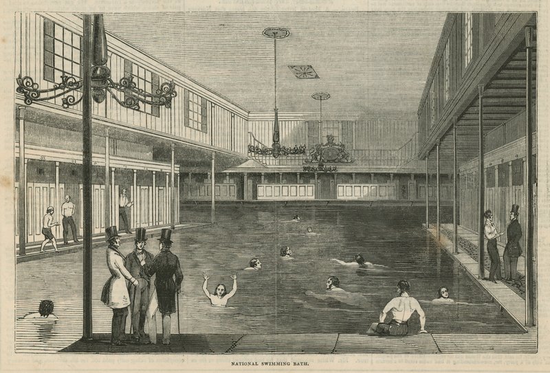 Bassin de natation national (gravure) - English School
