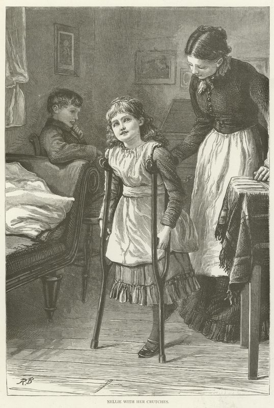 Nellie avec ses béquilles - English School