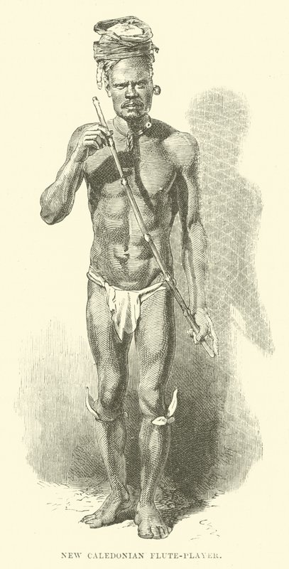 Joueur de flûte néo-calédonien - English School
