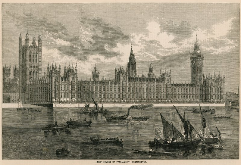 Nouvelles Chambres du Parlement, Westminster, Londres - English School