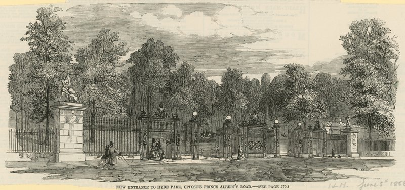 Nouvelle entrée à Hyde Park, en face de Prince Albert Road - English School