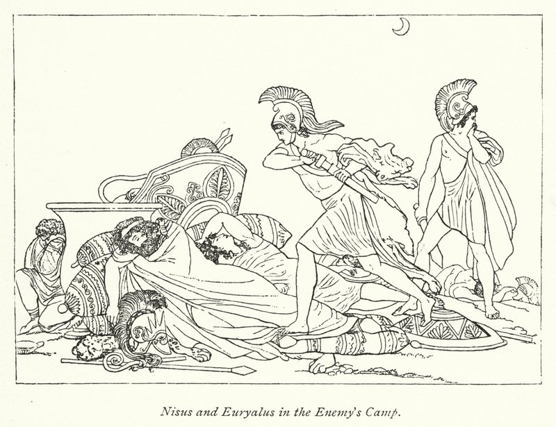 Nisus et Euryale dans le camp ennemi - English School