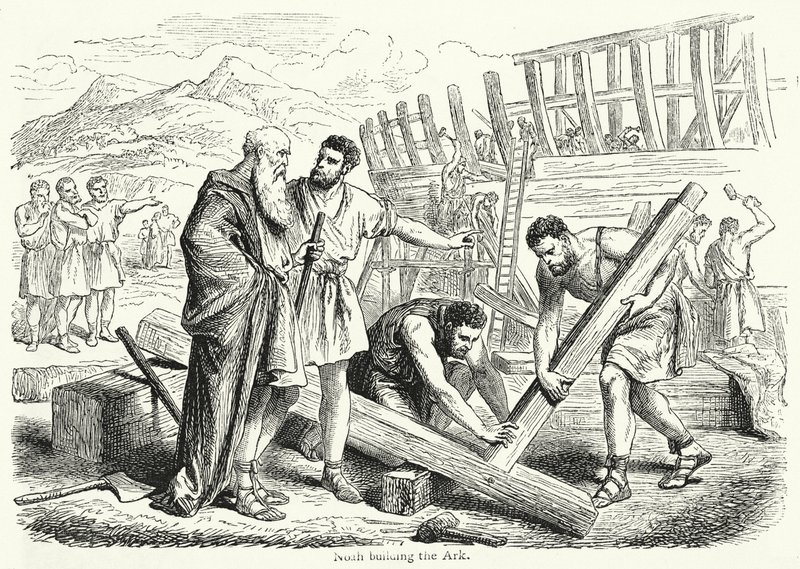 Noé construisant l