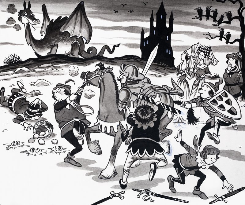 Illustration de comptine - English School