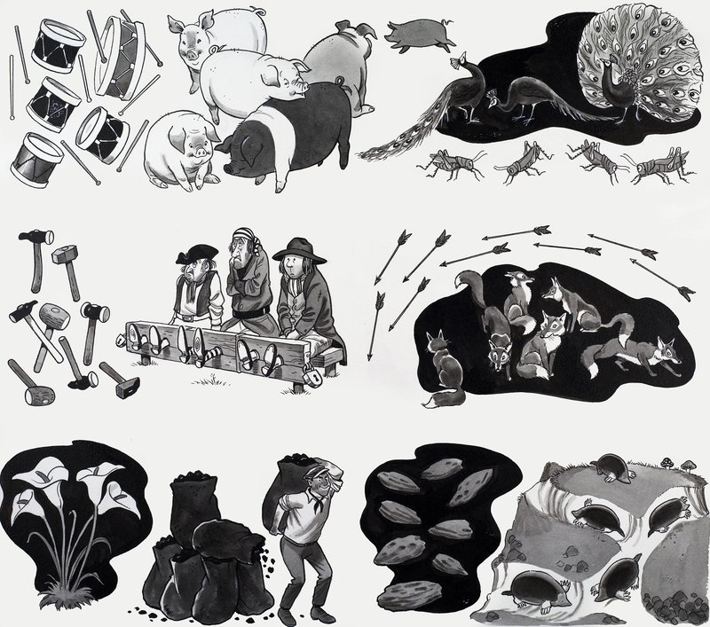Illustration de comptine - English School