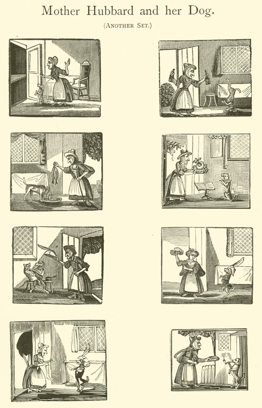Vieille Mère Hubbard et son chien - English School