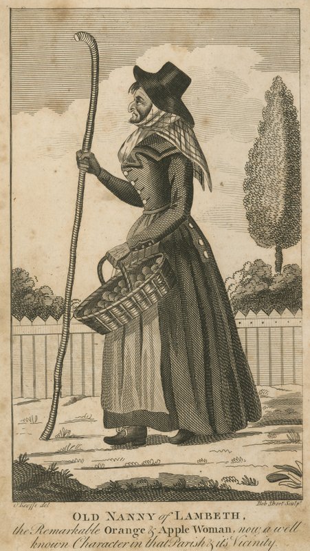 Vieille Nanny de Lambeth, la remarquable marchande d