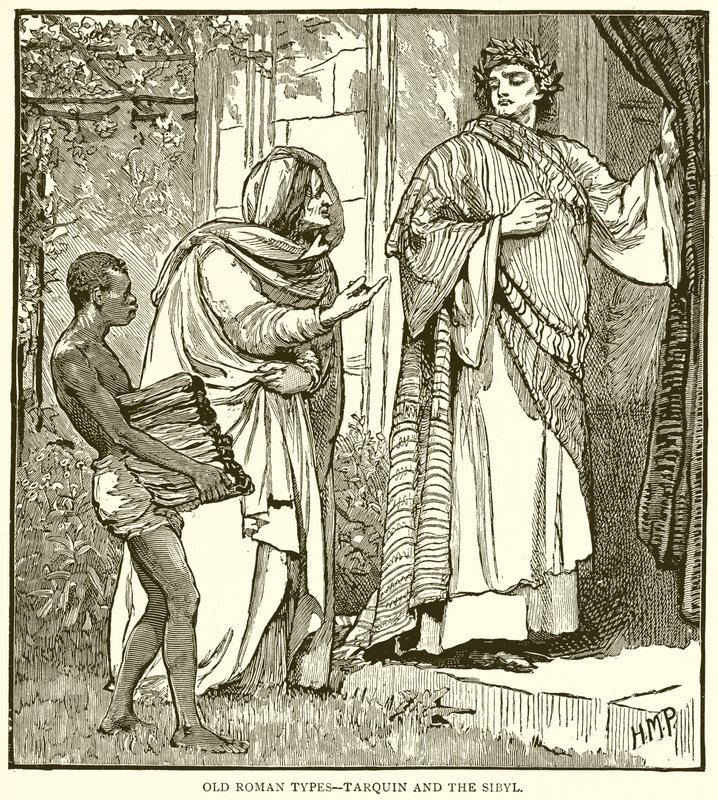 Anciens types romains. Tarquin et la Sibylle - English School