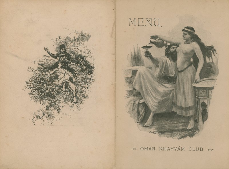 Menu du dîner du Club Omar Khayyam - English School