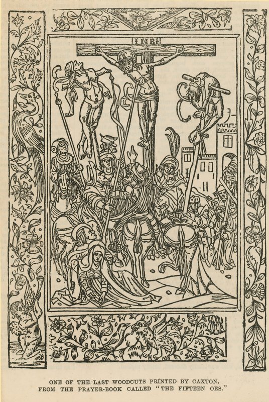 Une des dernières gravures sur bois imprimées par Caxton - English School