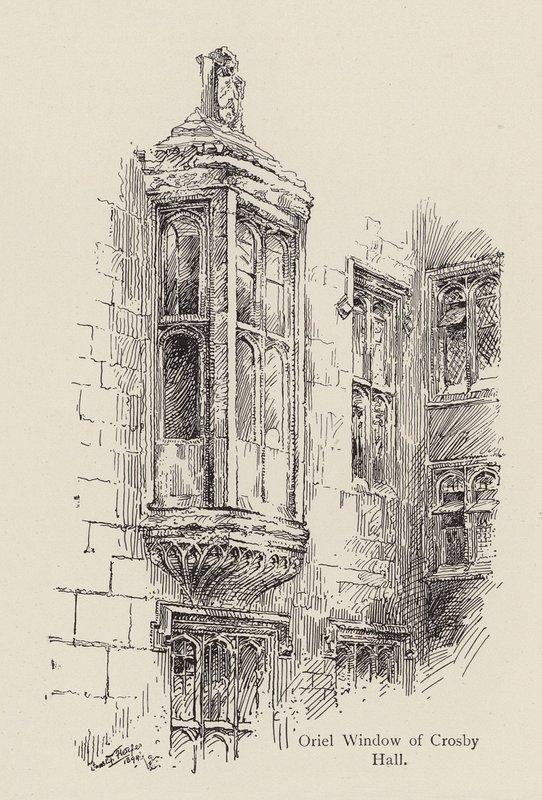 Fenêtre Oriel de Crosby Hall, face à Great St Helen