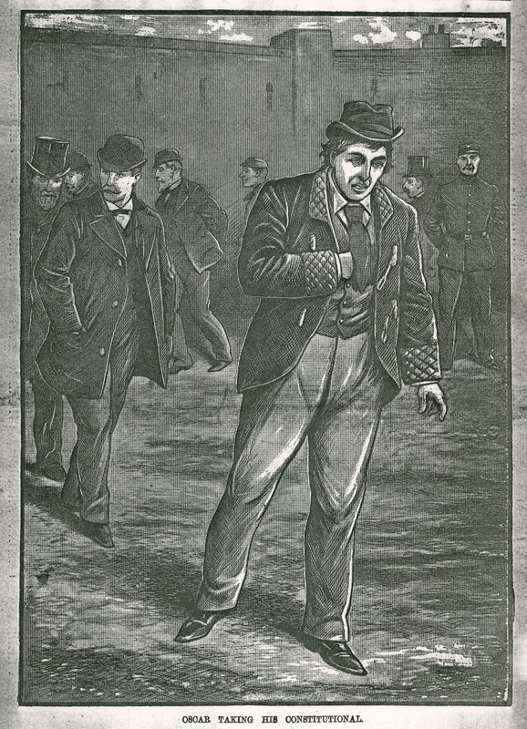 Oscar Wilde prenant sa promenade - English School