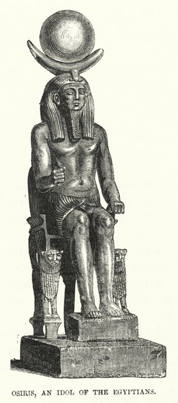 Osiris, une idole des Égyptiens (gravure) - English School