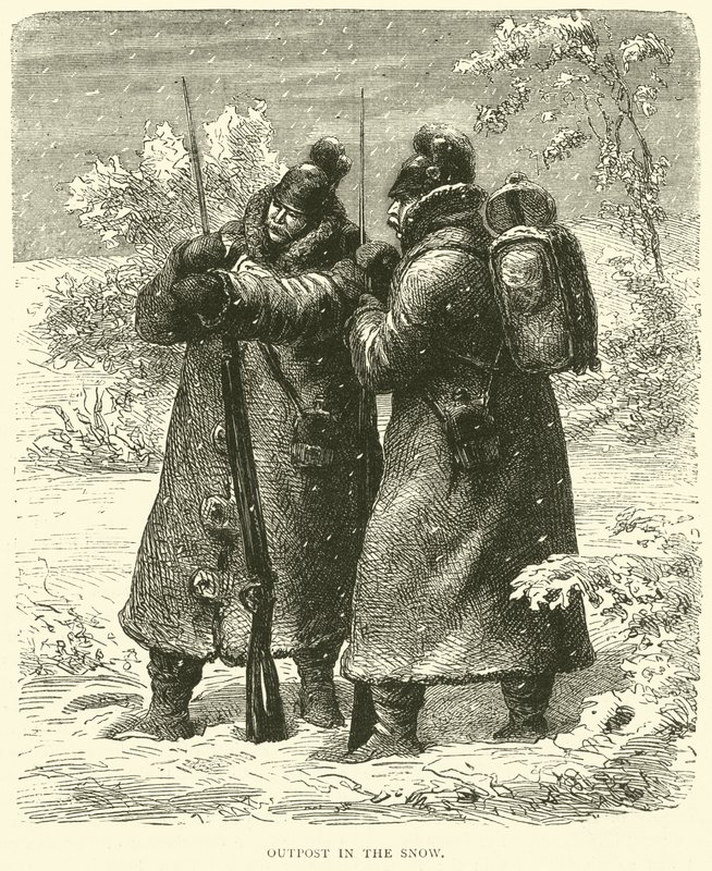 Avant-poste dans la neige, octobre 1870 - English School