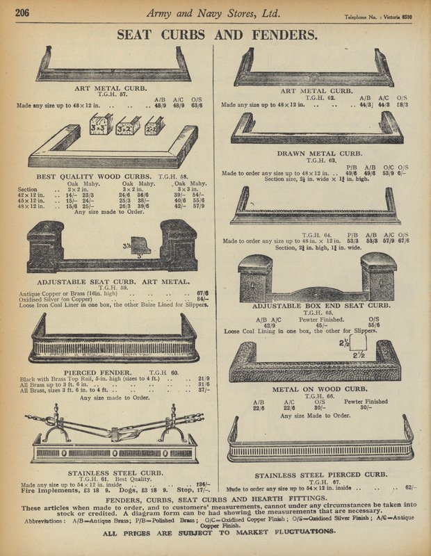 Page du catalogue Army and Navy Stores - English School