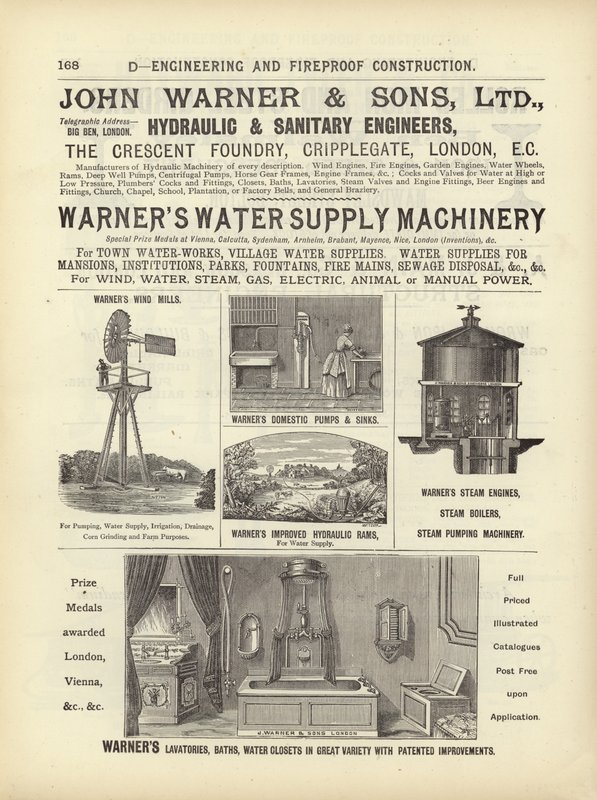 Page du Compendium des architectes, géomètres et ingénieurs 1892 - English School