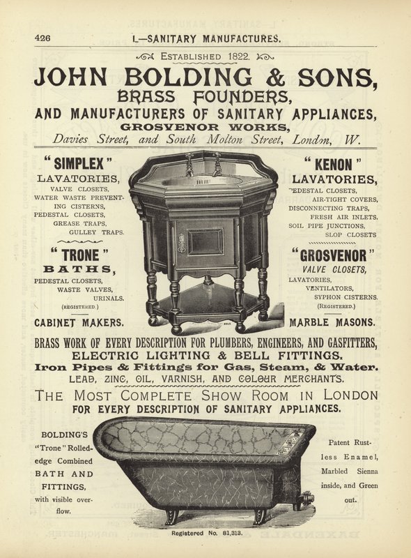 Page du Compendium des architectes, géomètres et ingénieurs 1892 - English School