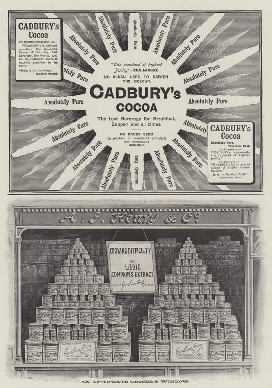 Page de publicités (gravure) - English School